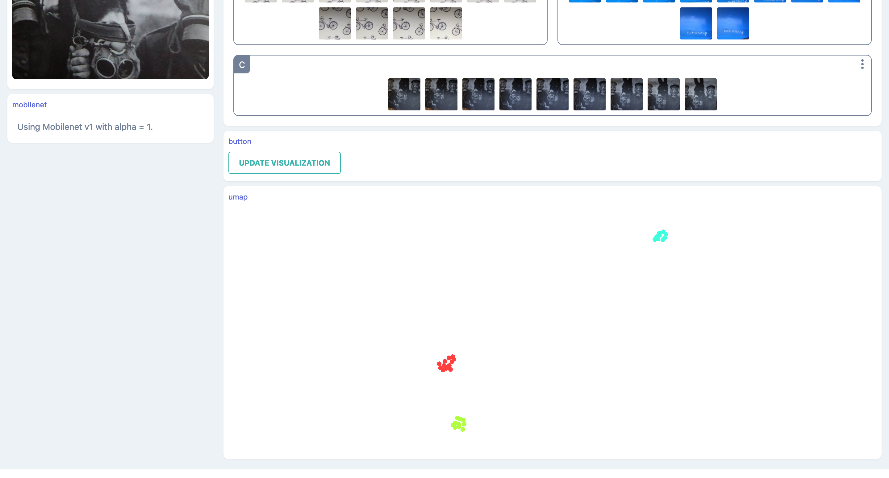 Screenshot of the final application