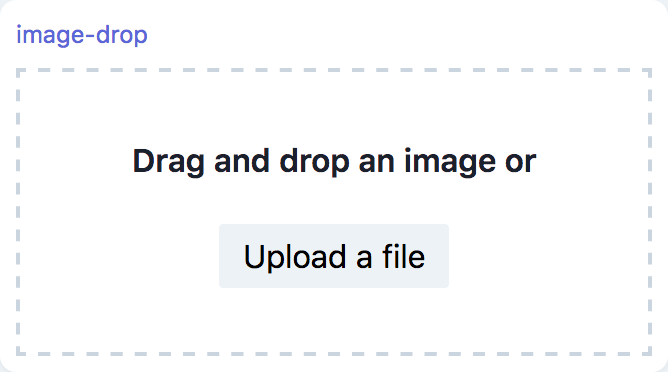 Screenshot of the imageUpload component