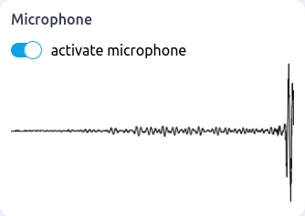 Screenshot of the microphone component