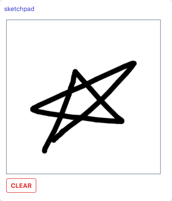 Screenshot of the sketchpad component