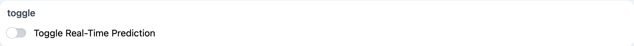 Screenshot of the toggle component